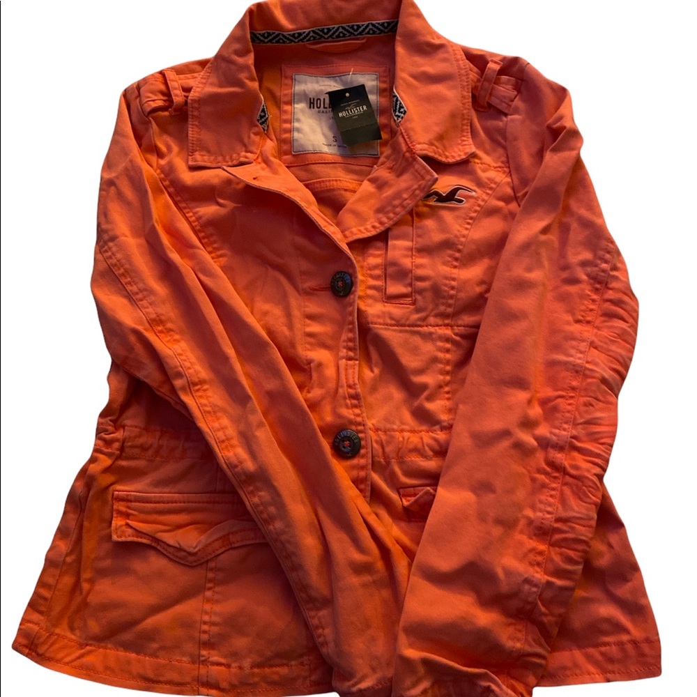 Pink, brand new Hollister button up  jacket.